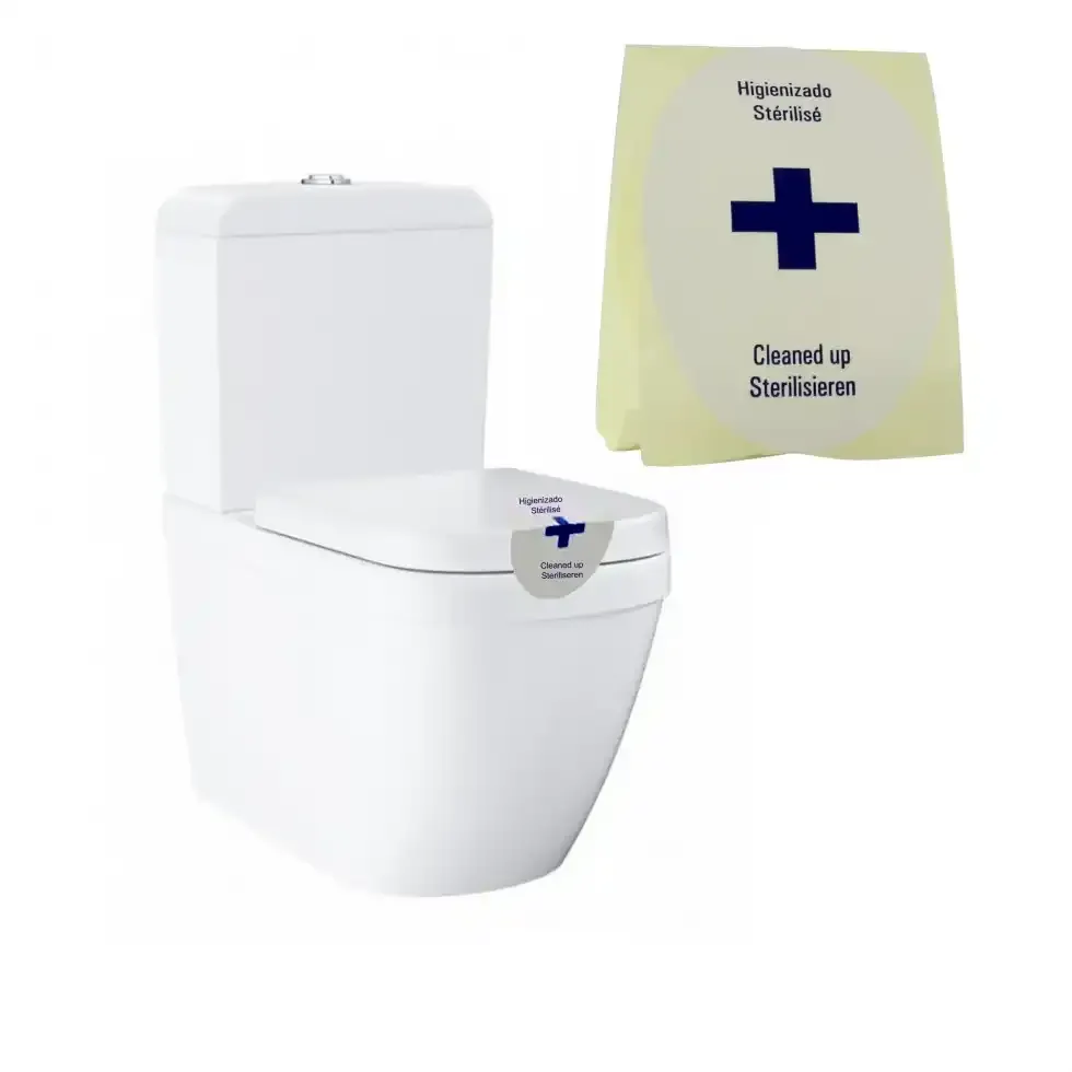 Precinto señal pegatina para wc P/1000 uds