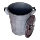 Cubo de basura irrompible negro con tapa 50 L