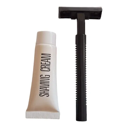 Set de afeitado más tubo de crema 10 g C/500 uds